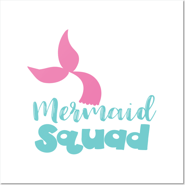 Mermaid Squad, Mermaid Tail, Mermaid Silhouette Wall Art by Jelena Dunčević